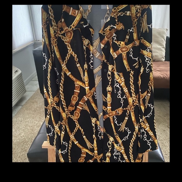 Fashion Nova Black and Gold Chain Mini Dress - Picture 2 of 6